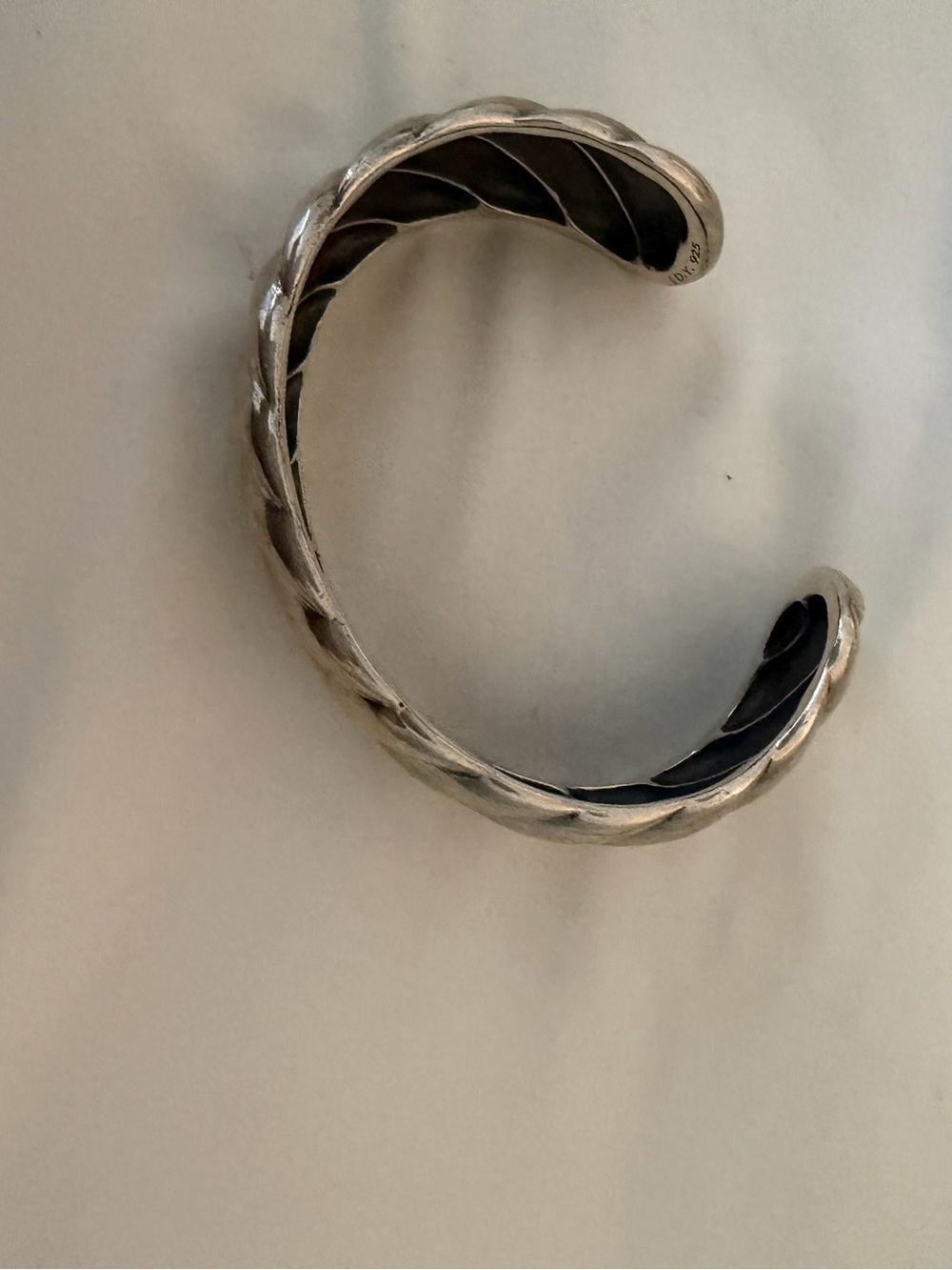 David Yurman Silver Twisted Rope Cuff Bracelet